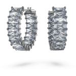 MATRIX:PE MN HOOP BAGUETTE EARRINGS OCEAN GREY GRY/RUS