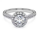 SCD:ANELLO HALO ROUND 1.33CT WG18 58